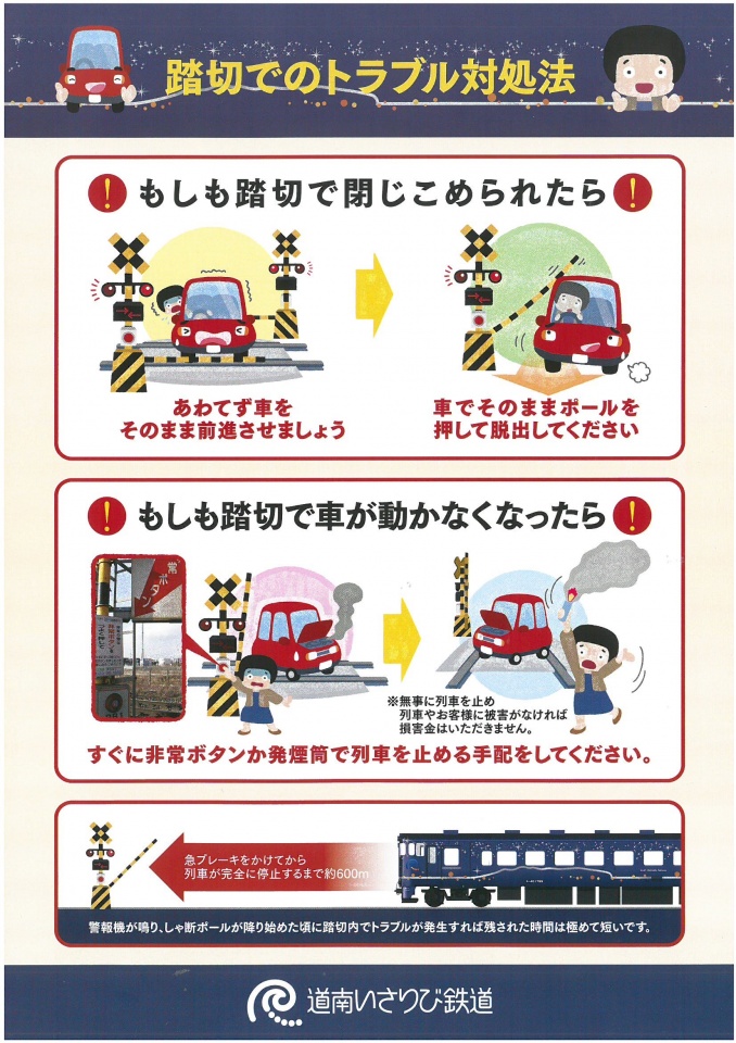 踏切でのトラブル対処法